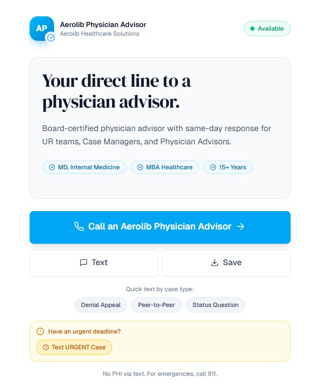Physician Advisor Access